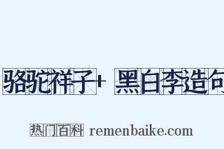 骆驼祥子+黑白李造句是什么意思的图片